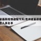 贵州省最新疫情通报今天/贵州省最新疫情最新消息人员名单
